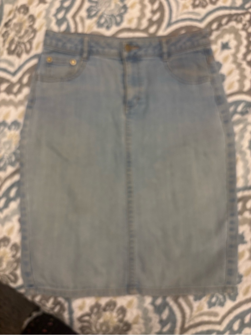 H&M Light Blue Denim Pencil Skirt